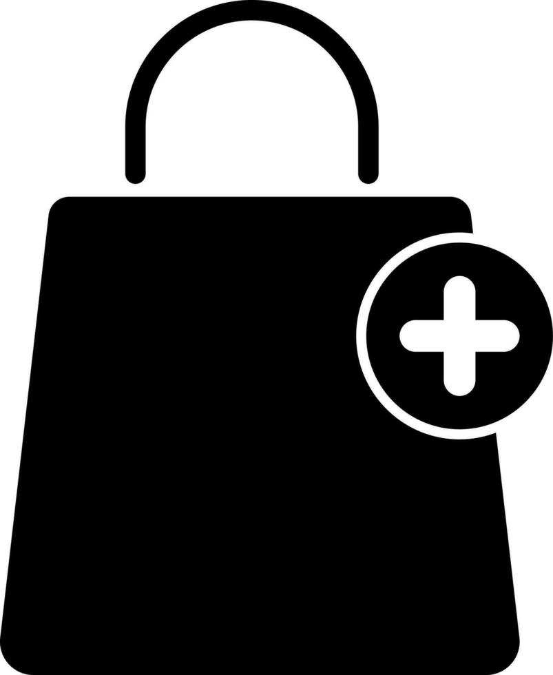 Add To Product Shopping Bag Icon. vector