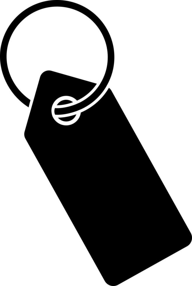 Isolated Blank Tag Icon In Black Color. vector