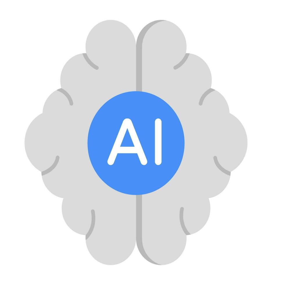 Modern design icon of artificial brain vector