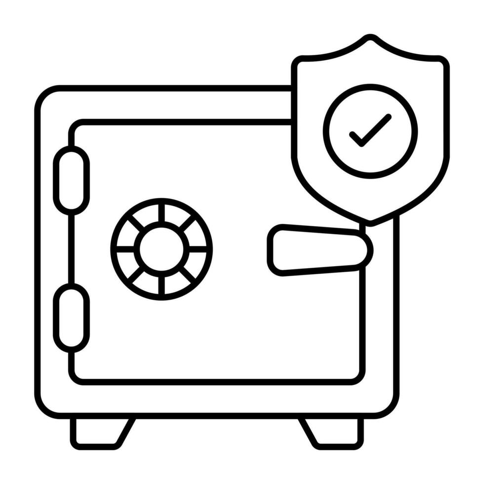 An editable design icon of secure bank locker vector