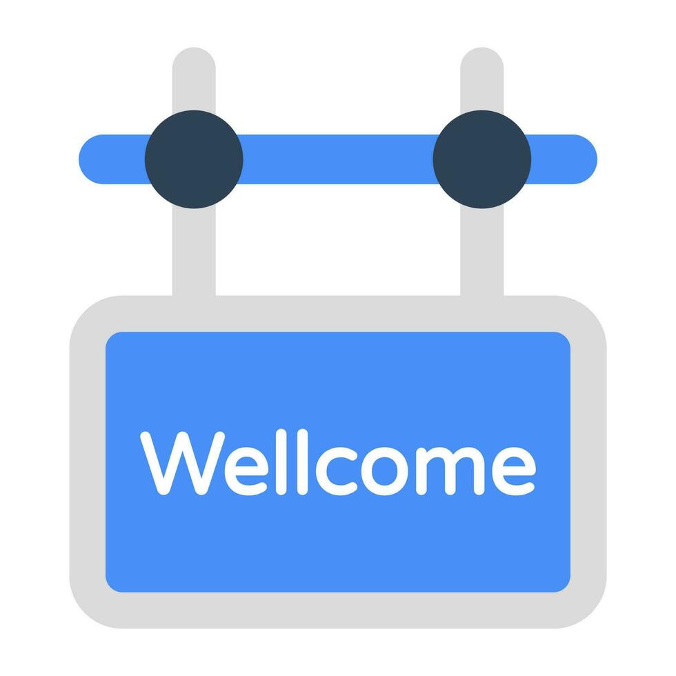 Modern design icon of welcome board vector