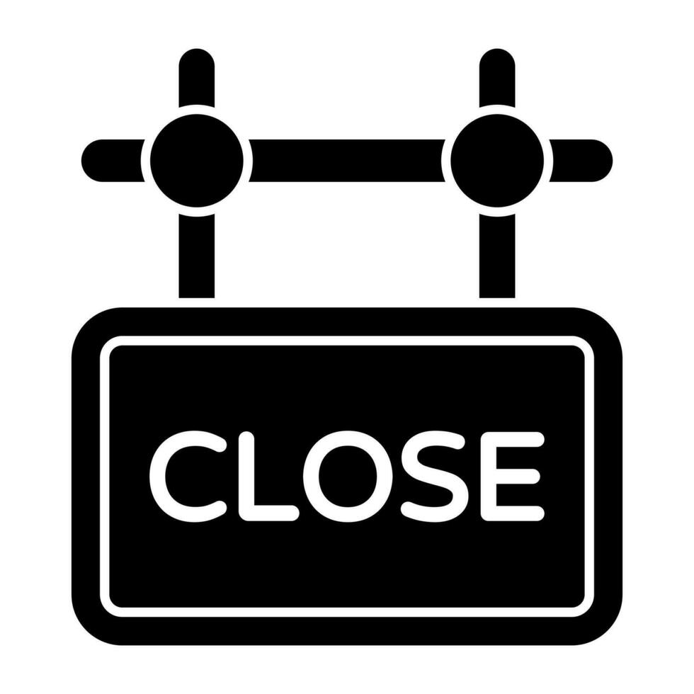 A trendy design icon of close board vector