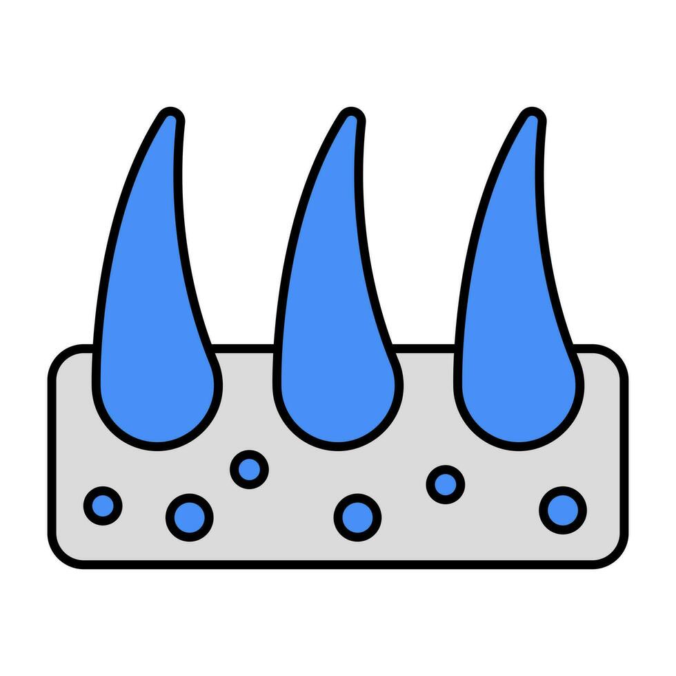 A unique design icon of follicle vector