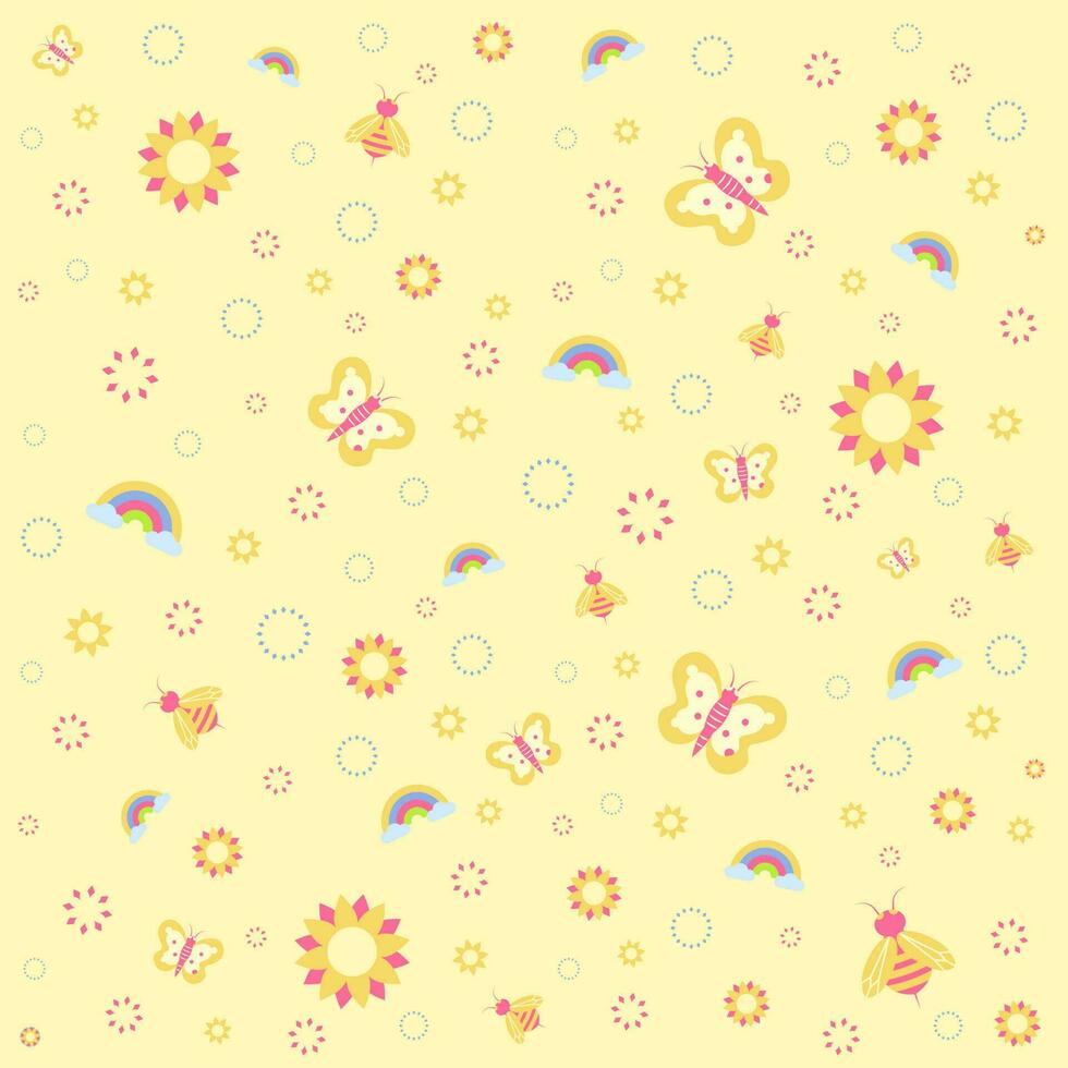 Boho Style Seamless Pattern Background. vector