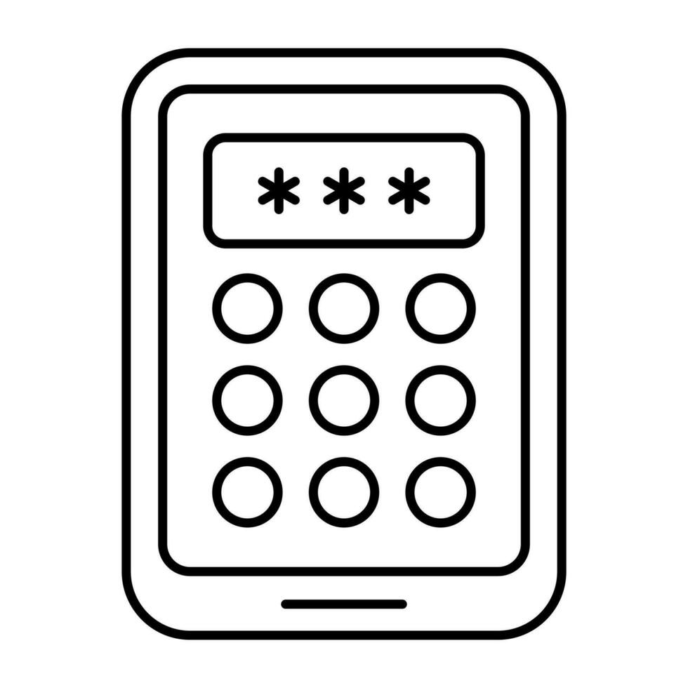 Modern design icon of mobile pattern lock vector