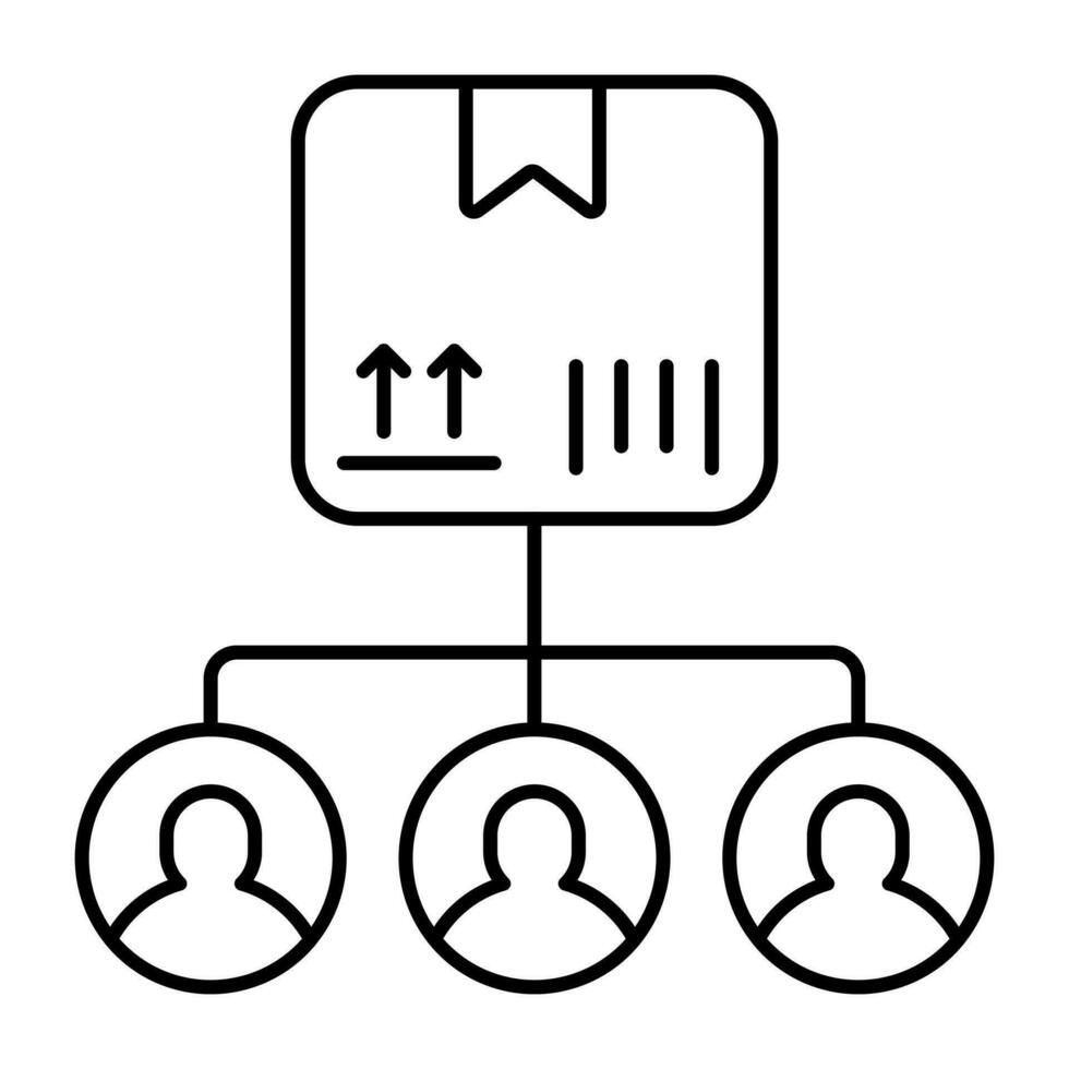 An editable design icon of logistic network vector