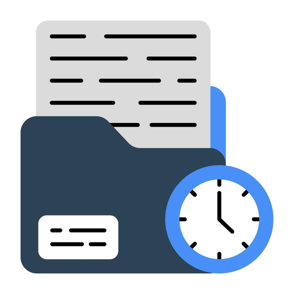 A unique design icon of folder history 24152921 Vector Art at Vecteezy