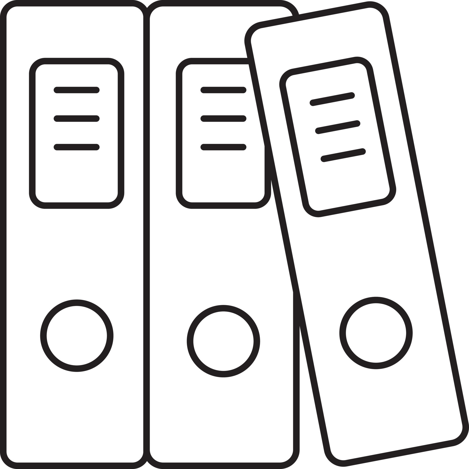 Flat Style Ring Binder Icon In Black Outline. 24152949 Vector Art at