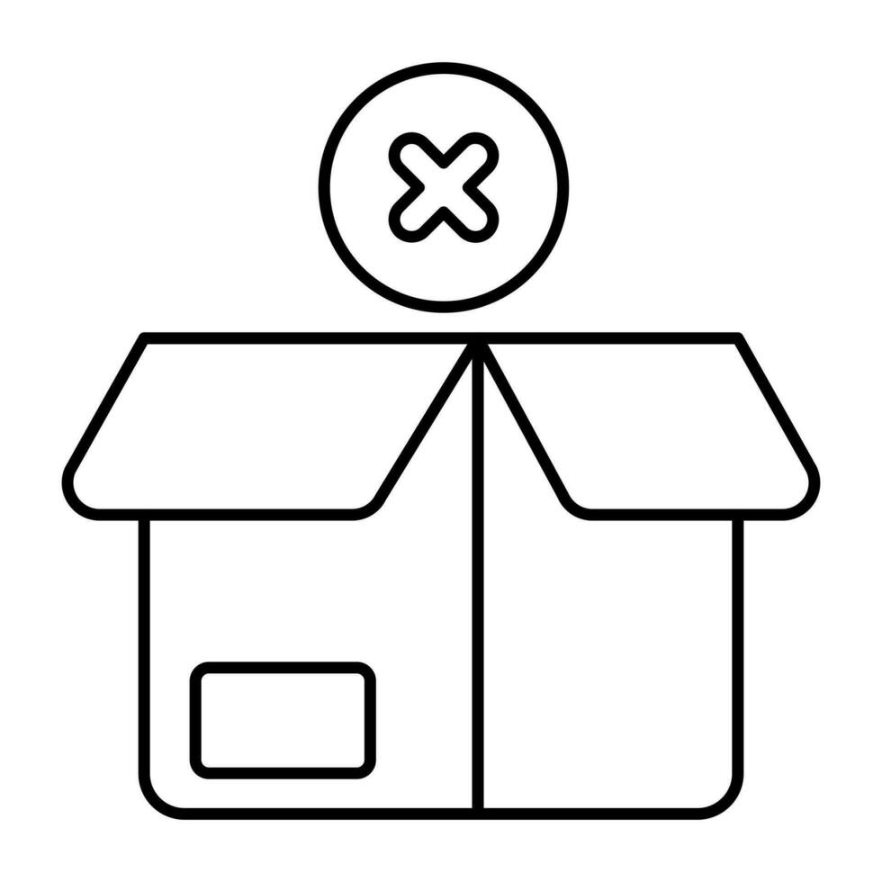 A unique design icon of order cancel vector