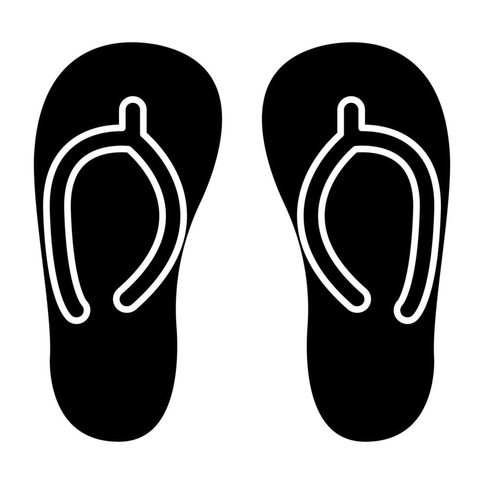 An icon design of flip flop vector