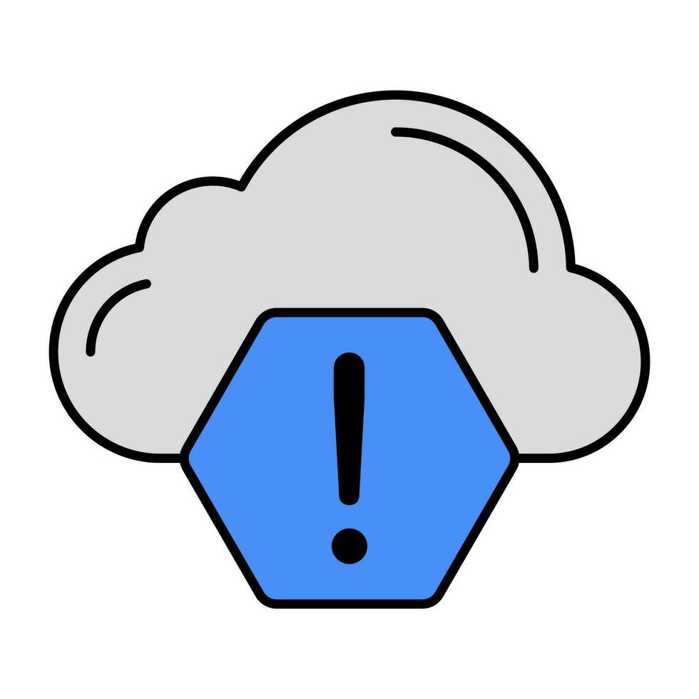 An icon design of cloud error vector