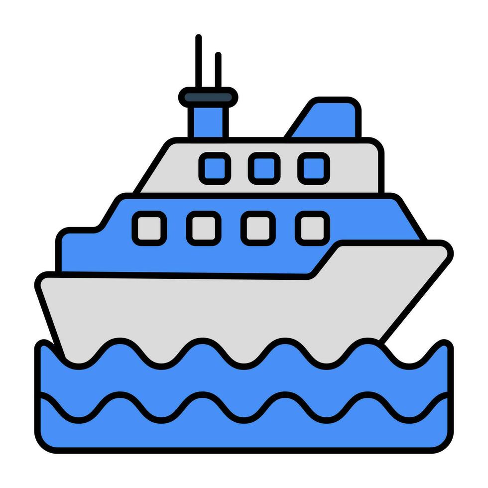 An icon design of boat vector