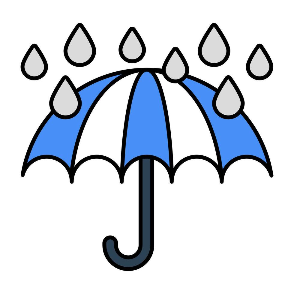 Conceptualizing flat design icon of rainshade vector