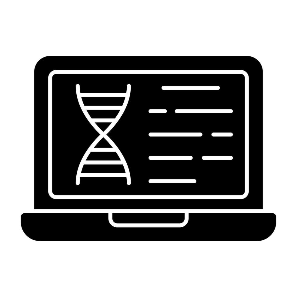 Online DNa icon in solid design vector