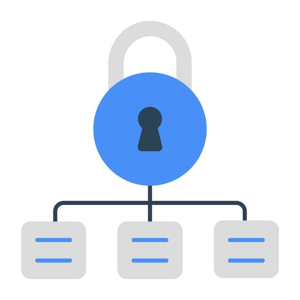 Premium download icon of network lock vector