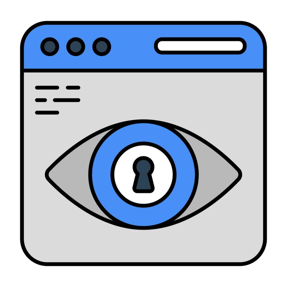 An icon design of security monitoring vector