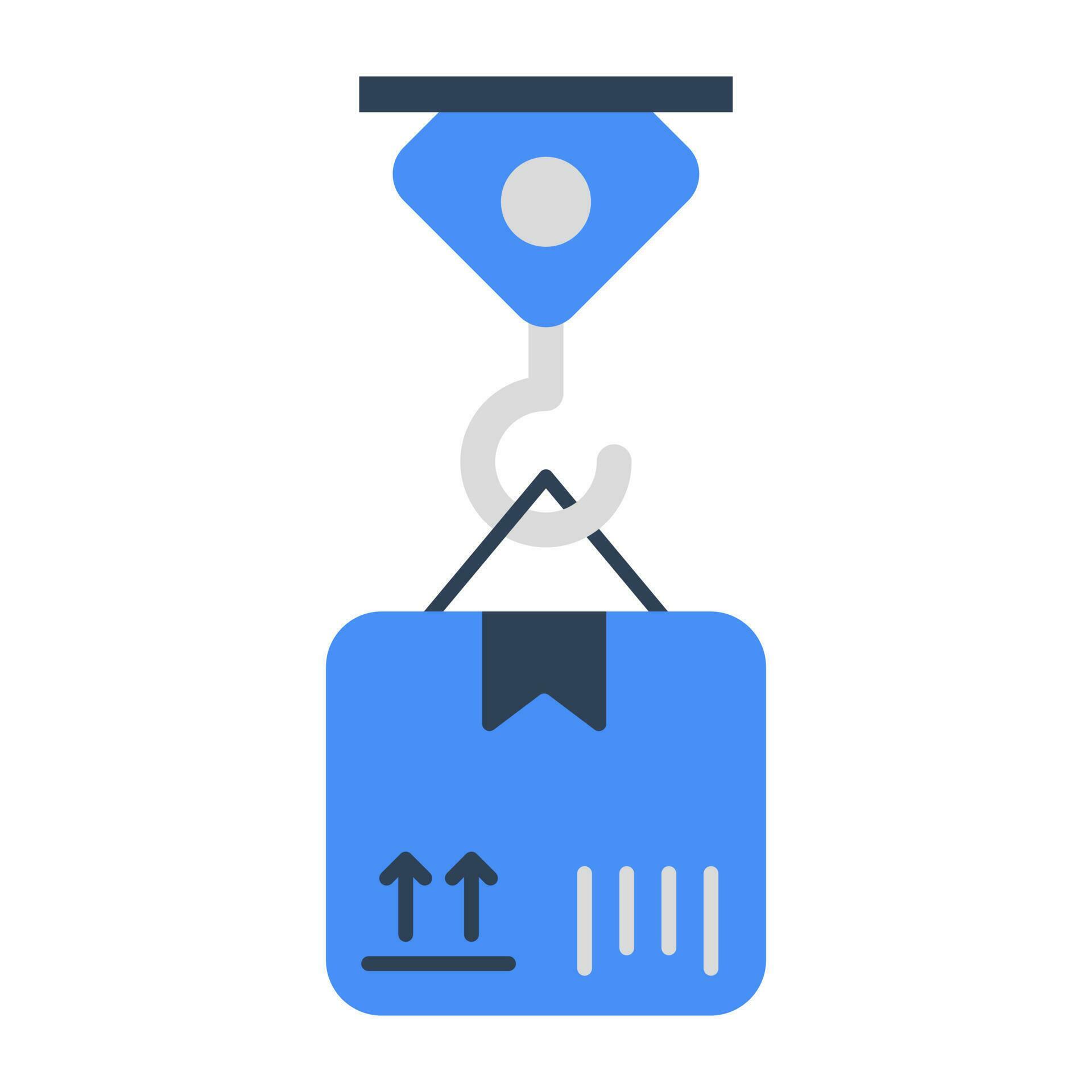 Icon of parcel lifting, package with hook 24153142 Vector Art at Vecteezy