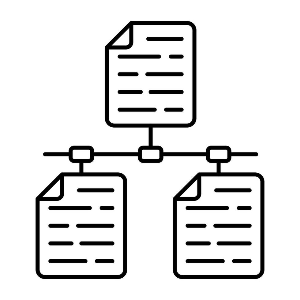 Modern design icon of file network vector