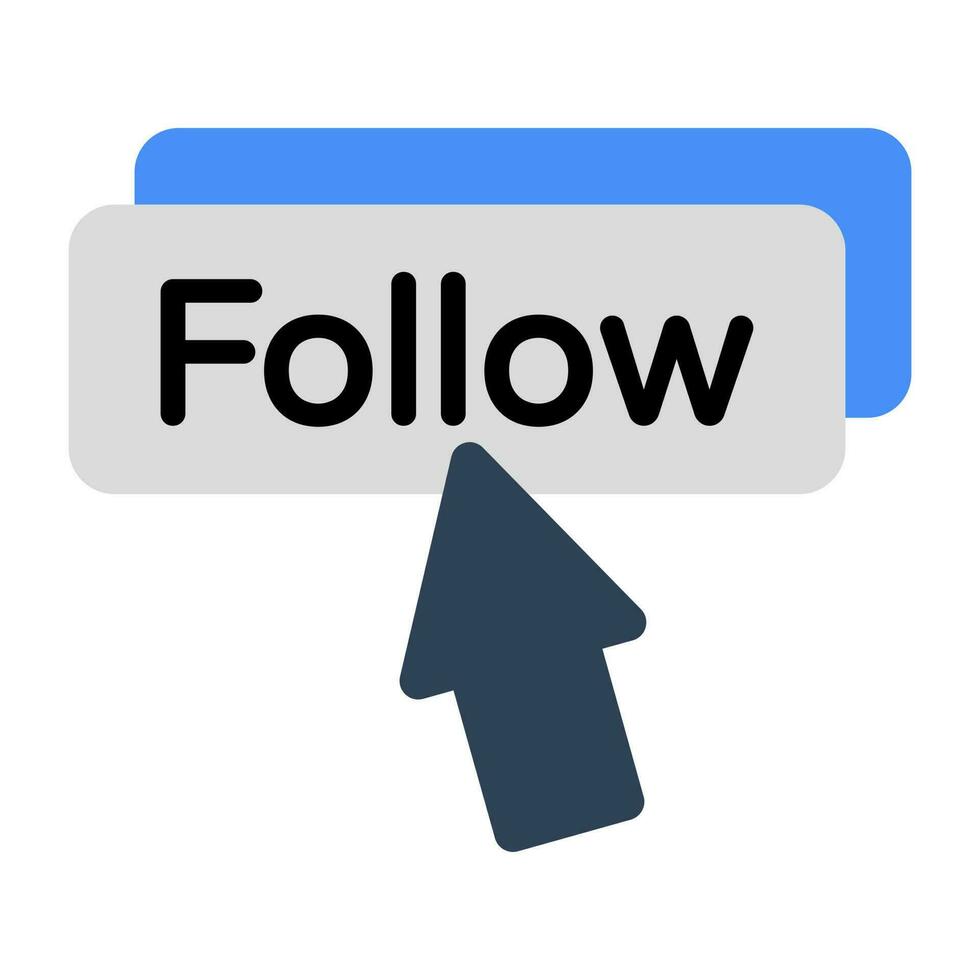 A creative design icon of follow vector