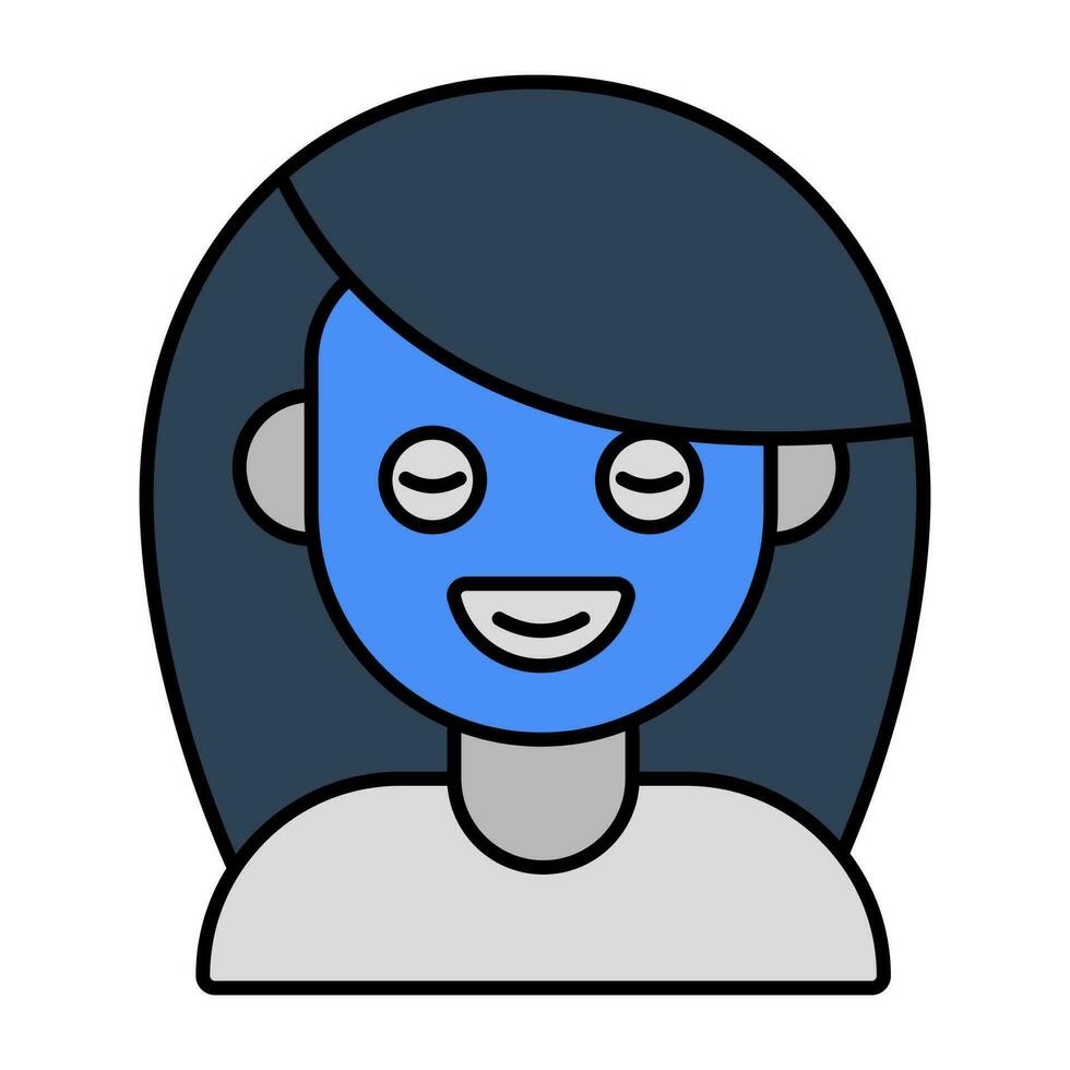 un hermosa diseño icono de facial máscara vector