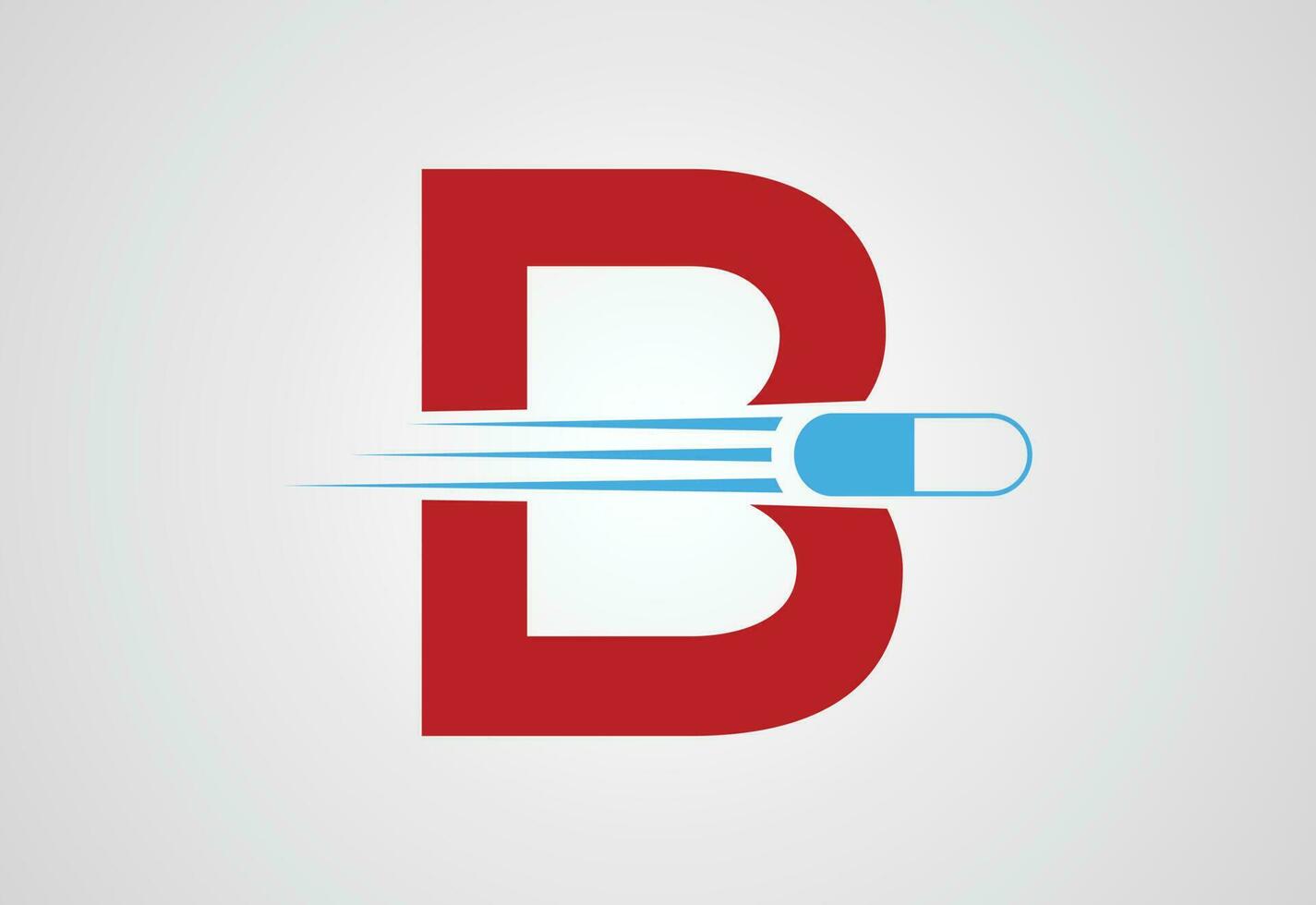 Initial B letter logo with Creative symbol, Vector design template