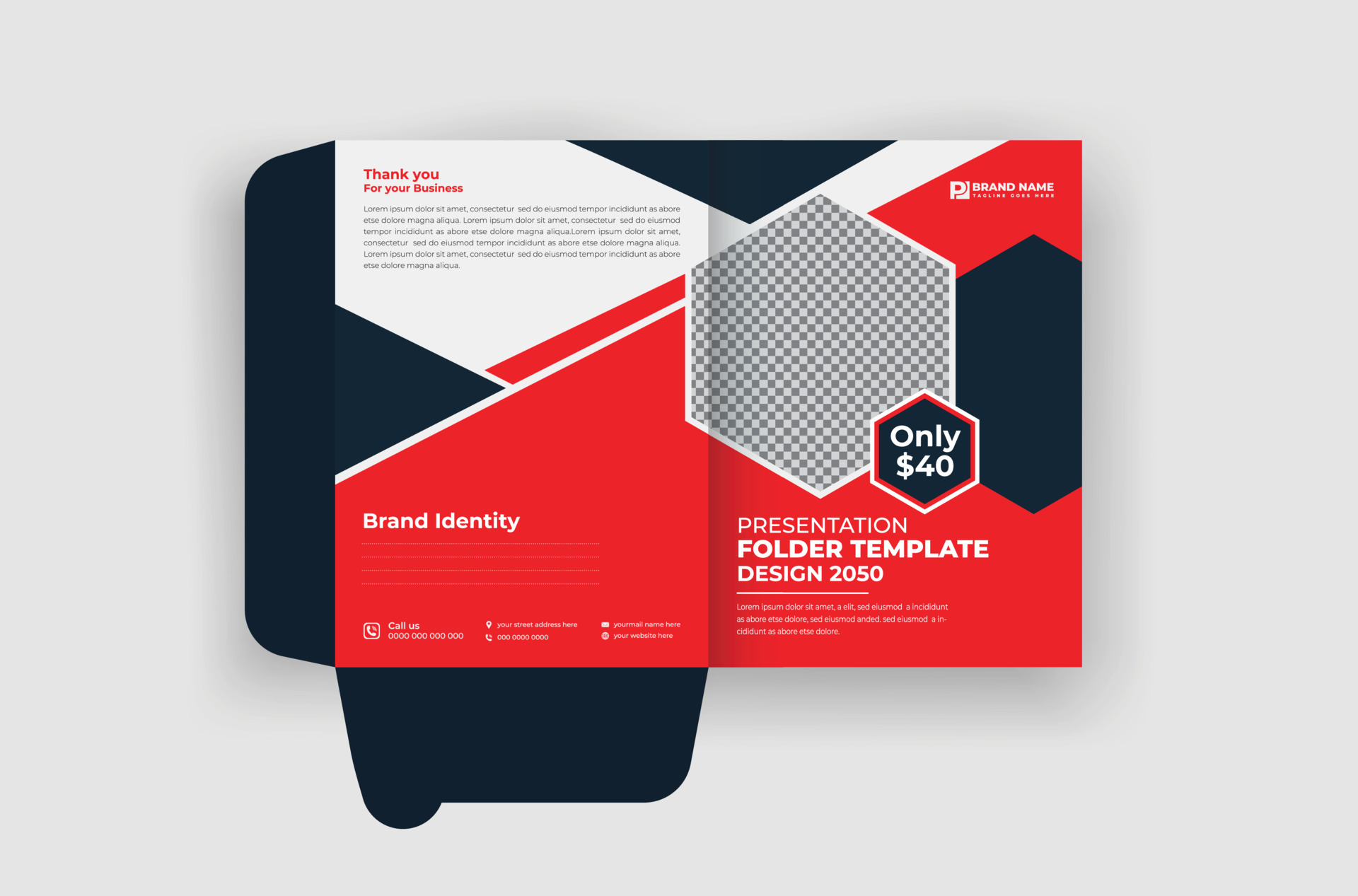 Business file folder design template and modern layout 24153674 Vector
