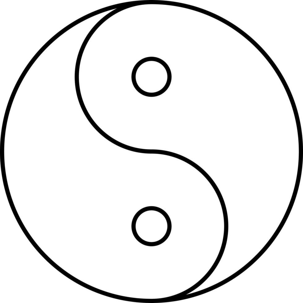 aislado taoísmo símbolo o icono. vector