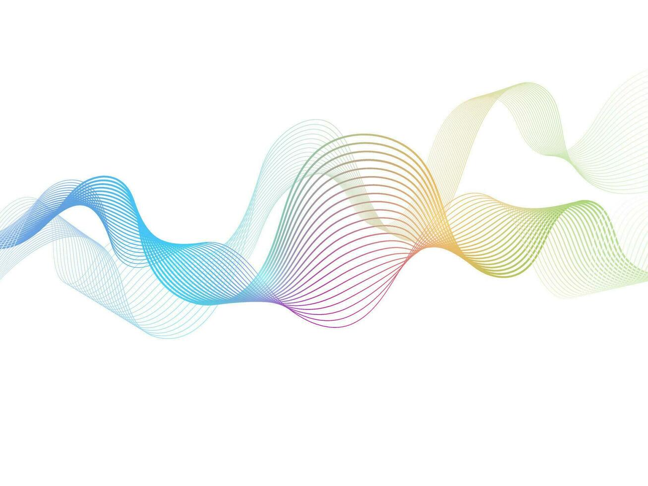 Abstract Gradient Wavy Lines Motion Background. vector