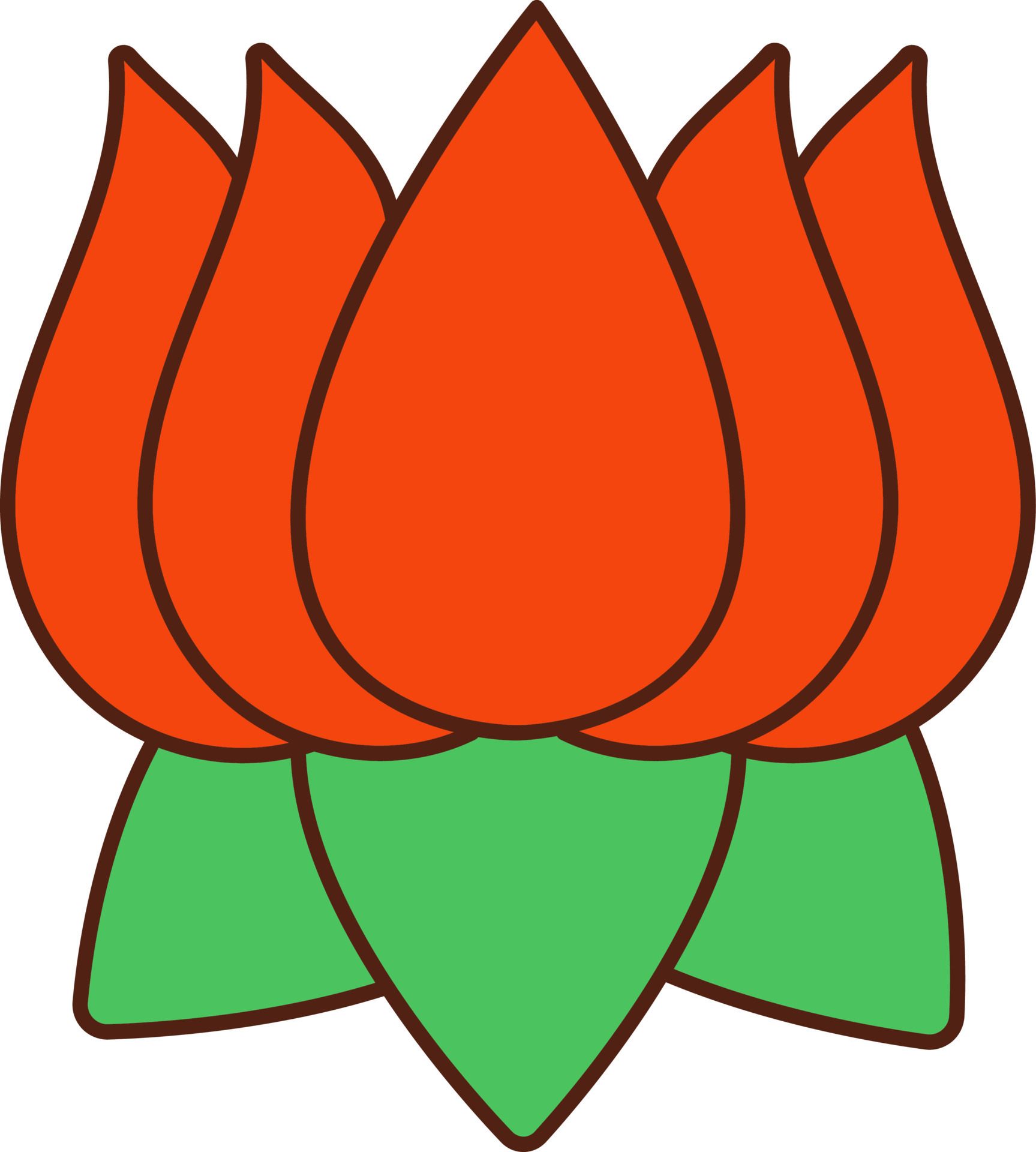 Orange Lotus Flower Icon In Flat Style. 24153926 Vector Art at Vecteezy