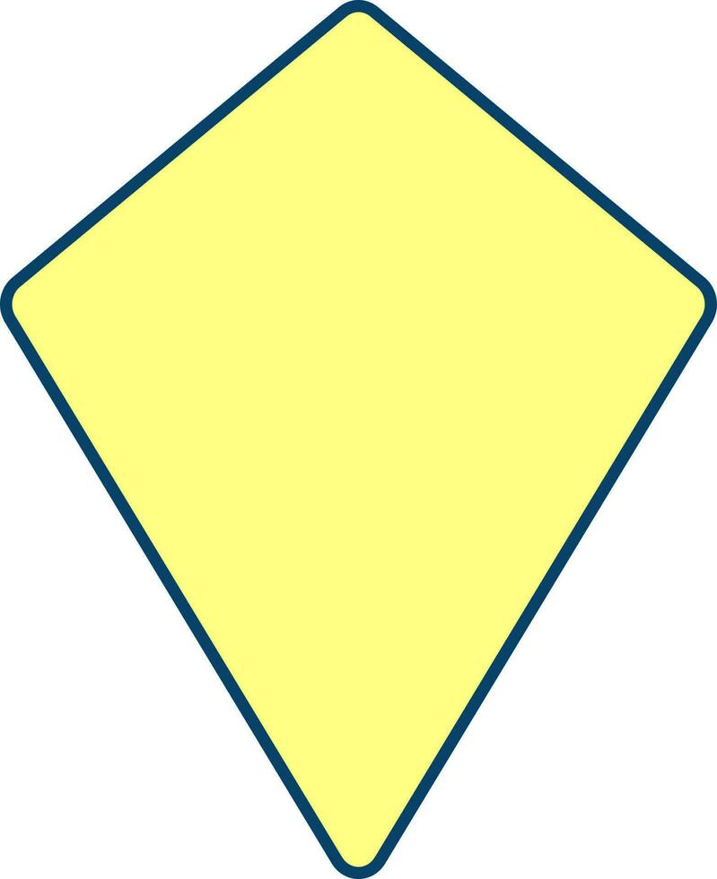 Geometry Cone Angle Icon In Yellow Color. vector