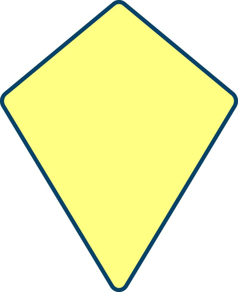 geometría cono ángulo icono en amarillo color. vector