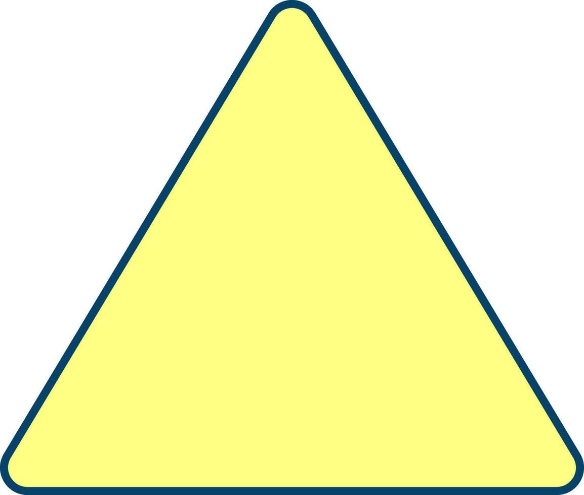 Isolated Triangle Icon In Yellow Color. vector