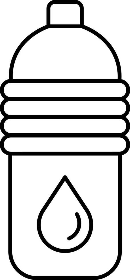 Oil Bottle Icon Or Symbol In Black Outline. vector