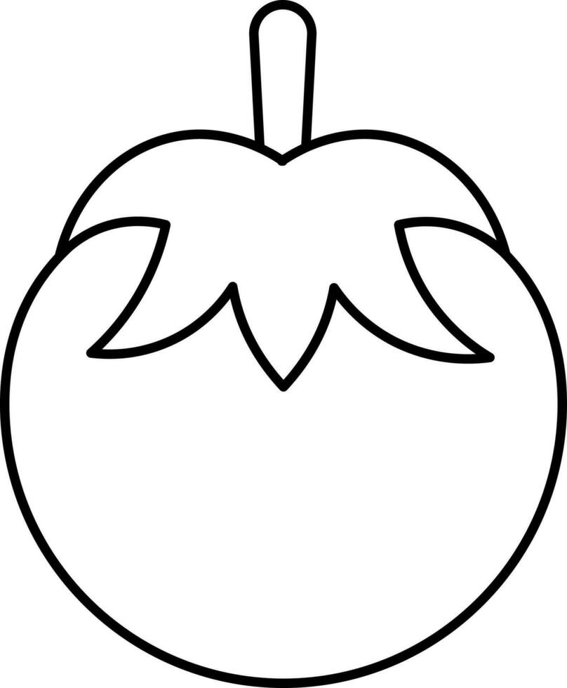 Tomato Icon Or Symbol In Line Art. vector