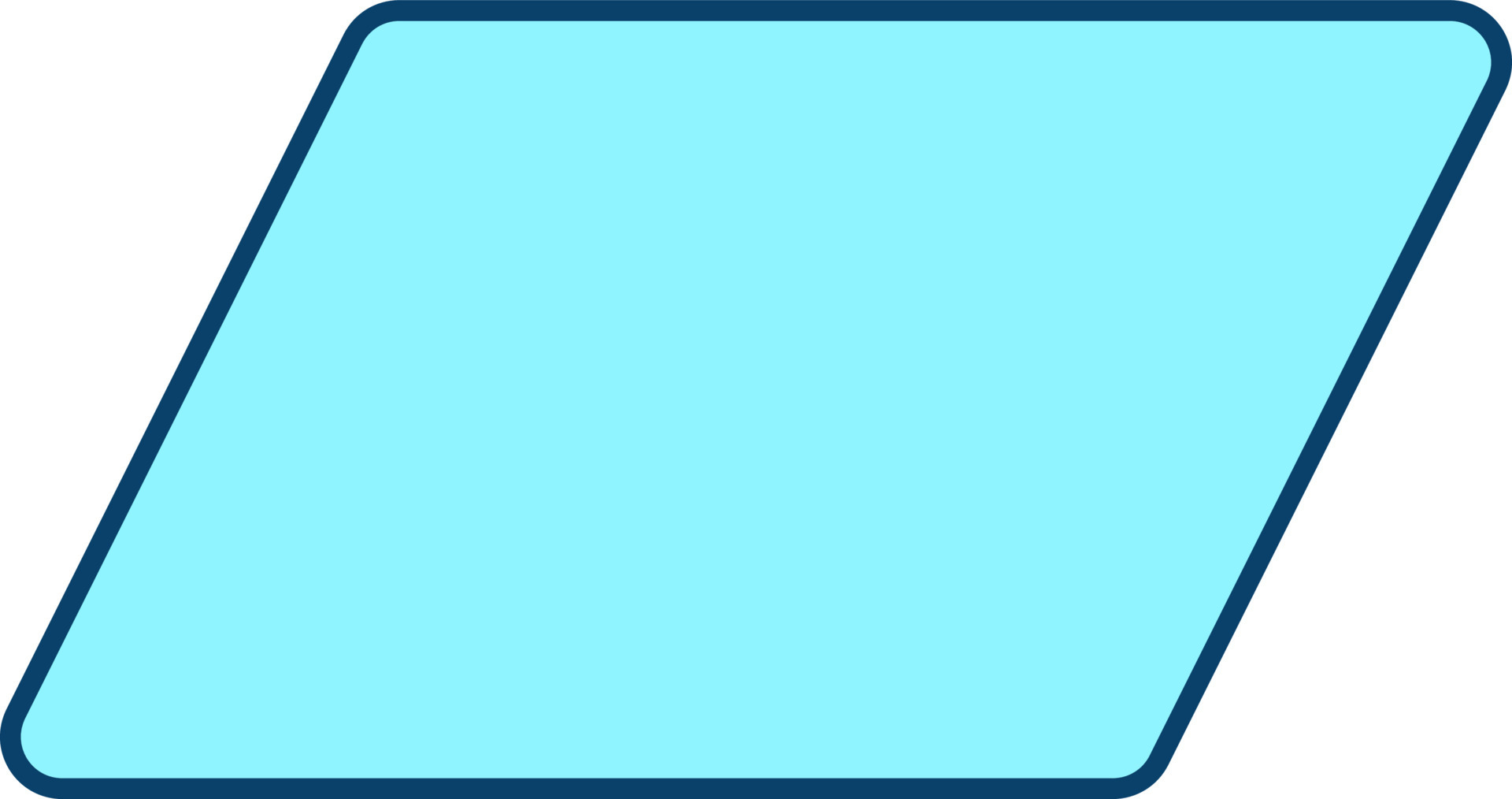 Parallelogram Symbol Or Icon In Blue Color. 24154001 Vector Art at Vecteezy