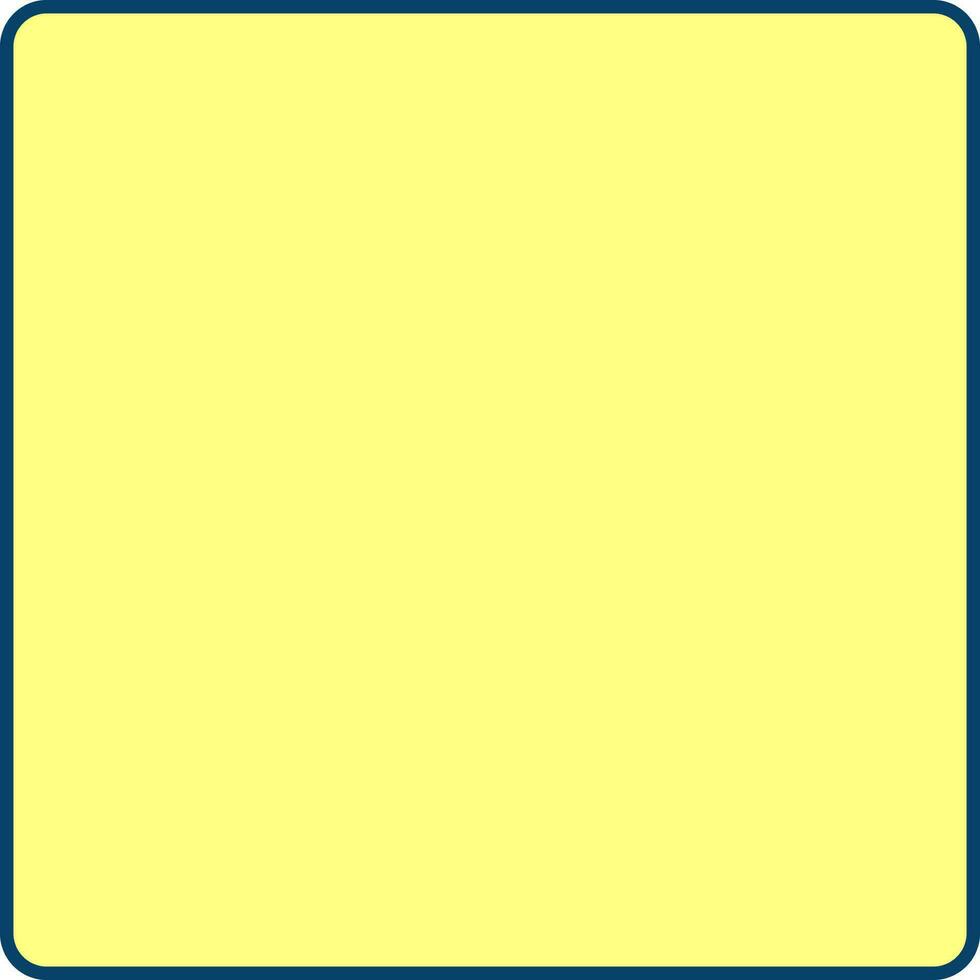 Isolated Square Icon In Yellow Color. vector
