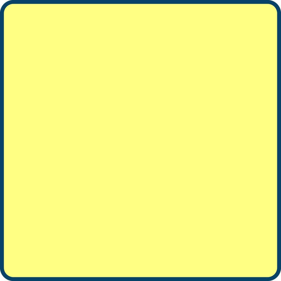 Isolated Square Icon In Yellow Color. vector