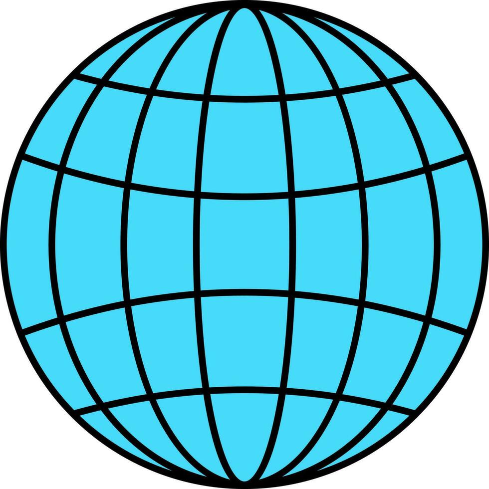 Isolated Globe Icon In Blue Color. vector