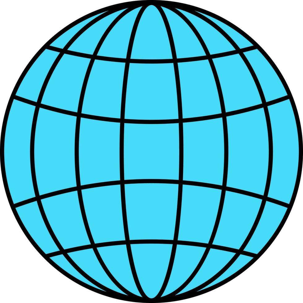 Isolated Globe Icon In Blue Color. vector