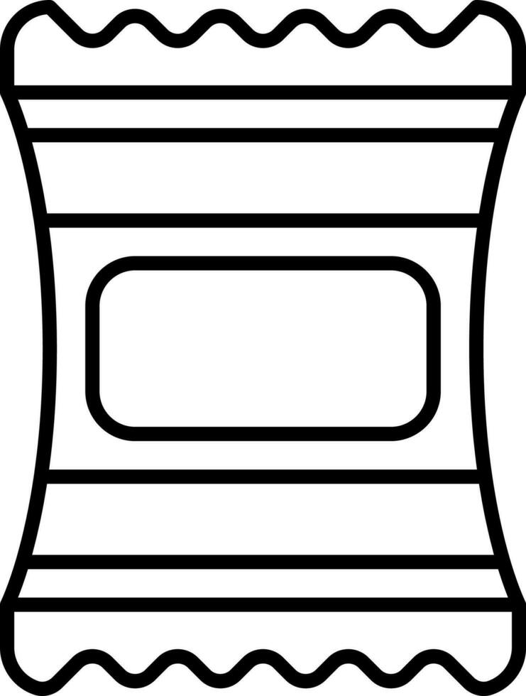 Isolated Food Package Icon In Black Line Art. vector