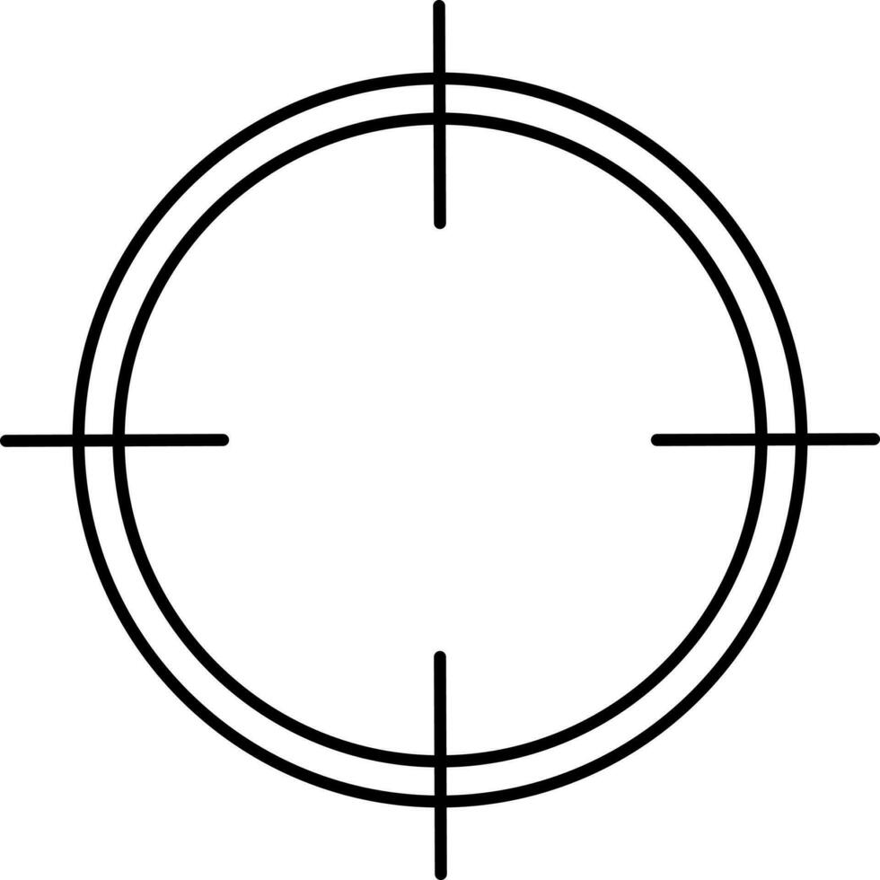 Target Point Icon In Linear Style. vector