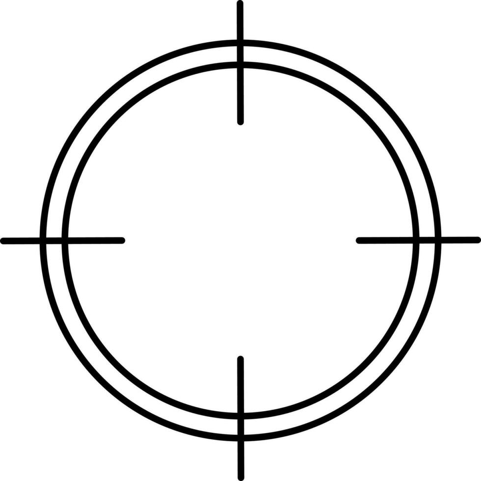 Target Point Icon In Linear Style. vector