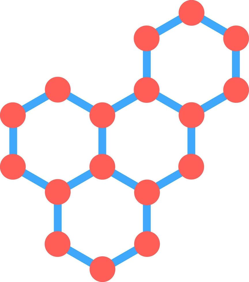 Red And Blue Hormones Symbol Or Icon In Flat Style. vector