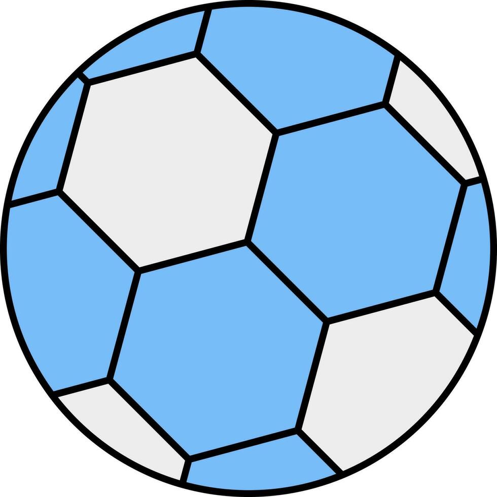 Football Icon In Blue And Gray Color. vector