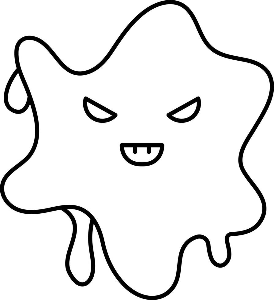 Fly Creepy Ghost Cartoon Icon Or Symbol. vector