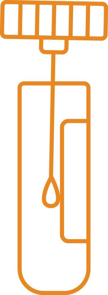 Sample Stick In Bottle Orange Linear Icon. vector