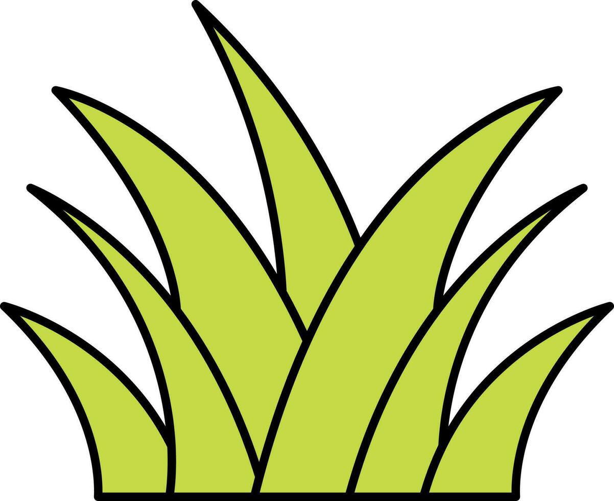 Flat Style Grass Icon Or Symbol. vector