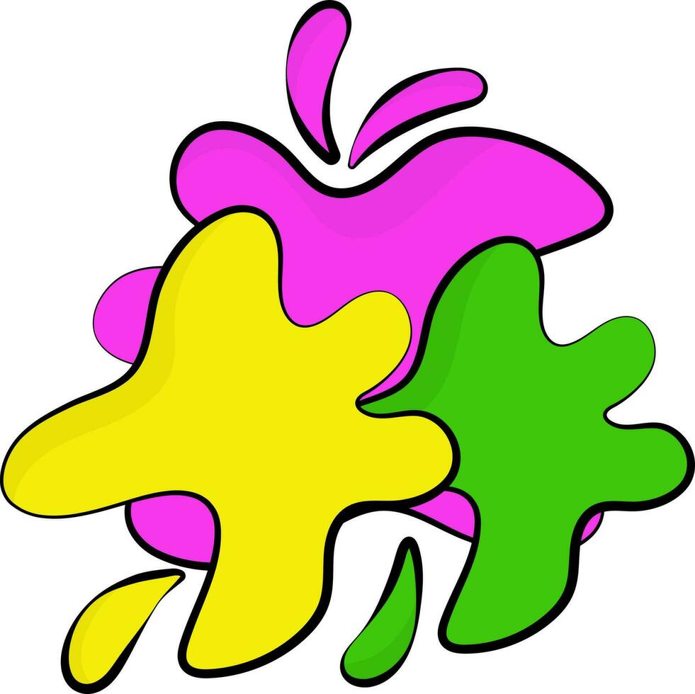Flat Illustration of Color Splash Icon. vector