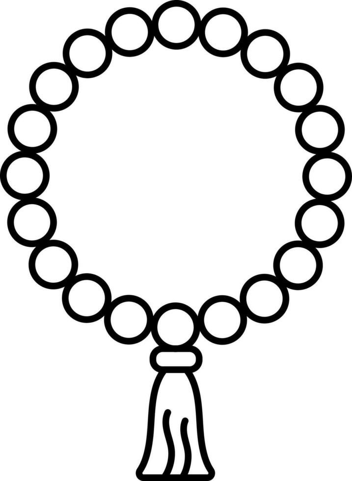 Isolated Beads Icon In Line Art. vector