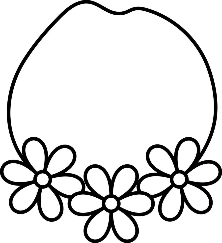 Flower Garland Icon Or Symbol. vector